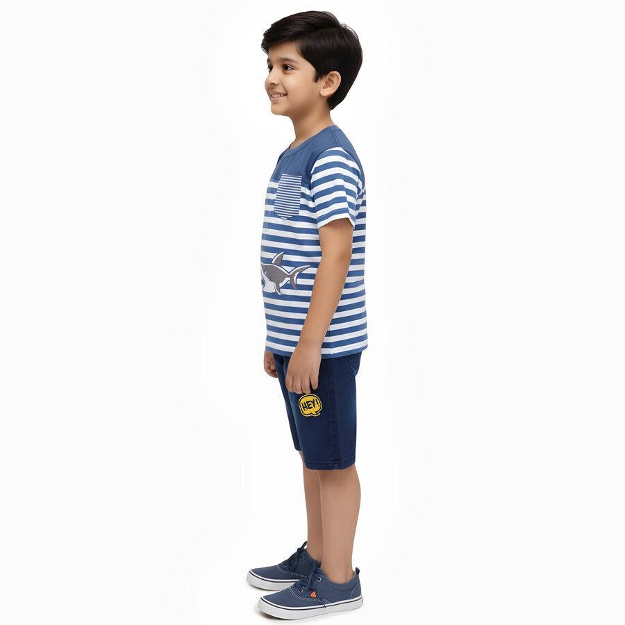 Boys' Woven Baba Suit, नेवी ब्लू, large image number null