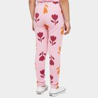 Girls' Pink Regular-fit Floral Printed Pyjama, हल्का गुलाबी, small
