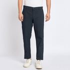 Men's Slim Fit Casual Trousers, नेवी ब्लू, small image number null
