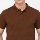 Men's Beige Polo Neck Polo T-Shirt, Beige, small