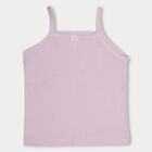 Girls' Soft Lavender Purple and Pale Peach Cotton Spaghetti Neck Casual Camisole Set, Lilac, small image number null