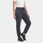 Women's Black Regular Fit Side-Striped Track Pants, Black, small