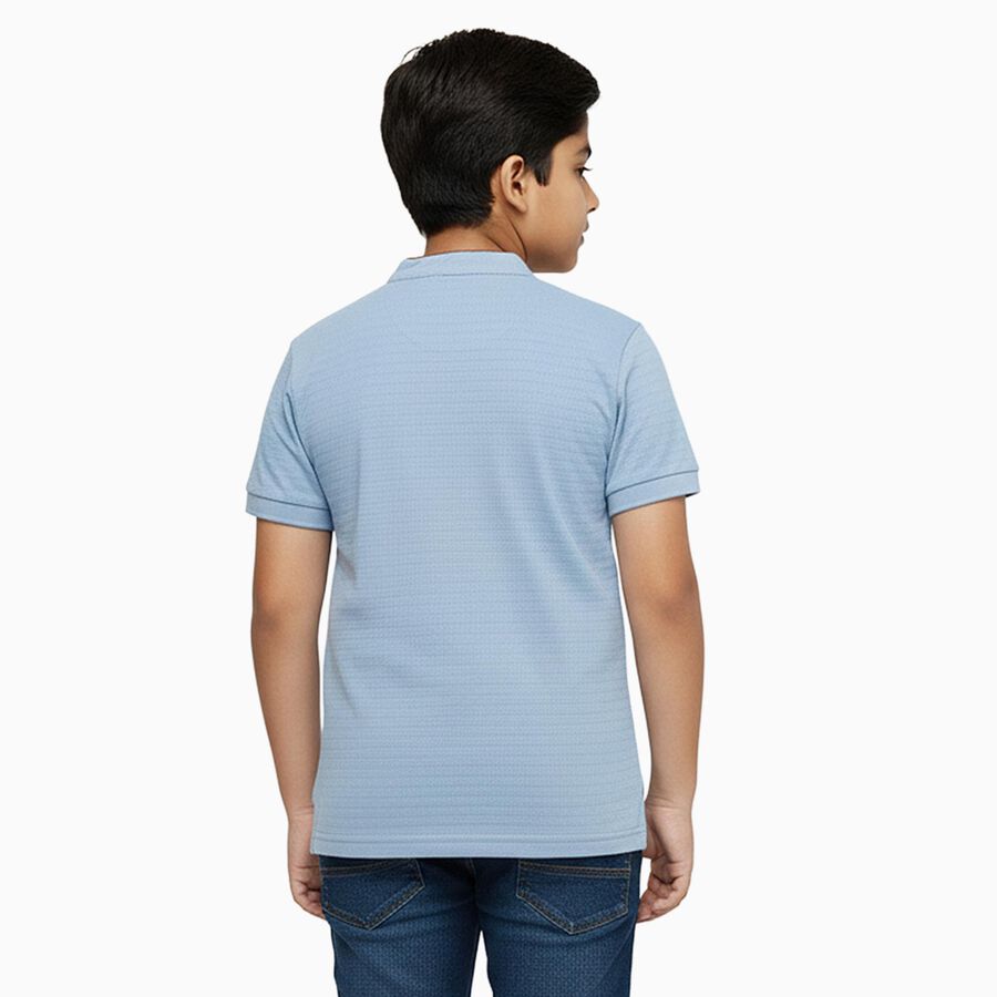 Boys' Half Sleeves T-Shirt, Light Blue, large image number null