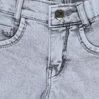 Girls' Light Blue Flared Fit Embellished Jeans, हल्का ग्रे, small image number null