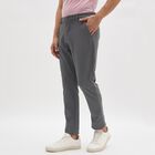Men's Slim Fit Casual Trousers, Light Grey, small