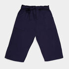 Girls Solid Pull Ups Capri, Navy Blue, small image number null