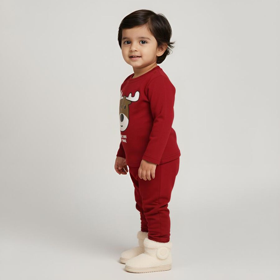 Infants' Baba Suit, Maroon, large image number null