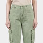 Women's Green Straight Fit High-Rise Jeans, हरा, small