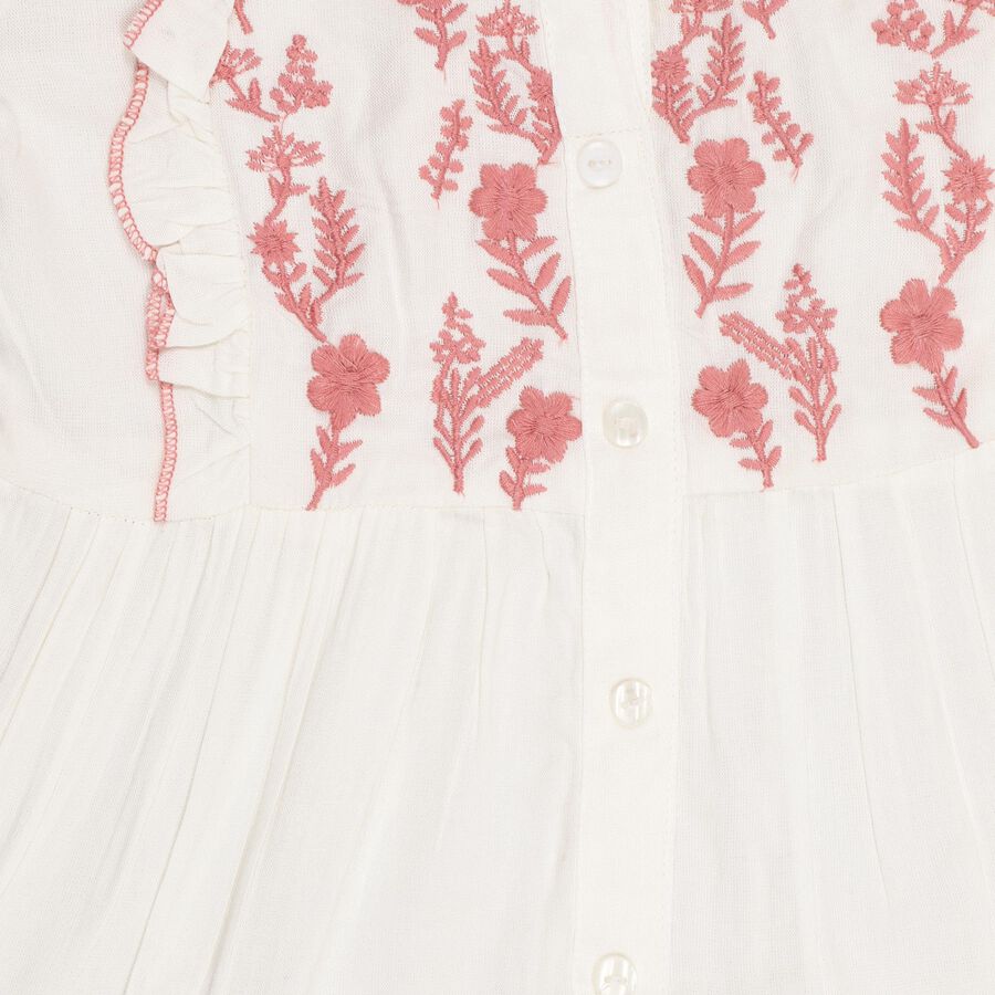 Girls' Blouse , Off White, large