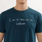 Men's Deep Teal Round Neck Printed T-Shirt, Teal Blue, small image number null