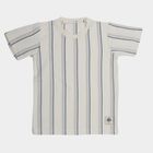 Boys Off-White Round Neck Casual T-Shirt, Off White, small