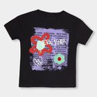 Girls' 100% Cotton T-Shirt, काला, small image number null