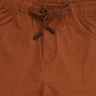 Boys' Rust Brown Regular Fit Elastic Waist Jogger Trousers, Brown, small image number null