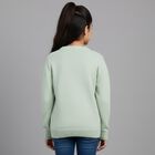 Girls' Light Mint Green Crew Neck Knit Pullover, Light Green, small image number null