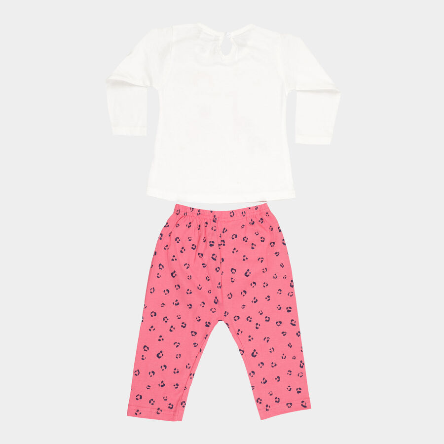 Infants Cotton Round Neck Hipster Set, Off White, large image number null