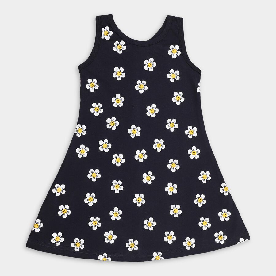Girls' Frock, Navy Blue, large