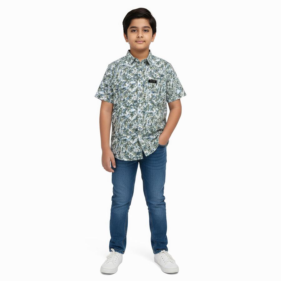 Boys' Casual Shirt, सफ़ेद, large image number null