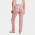 Women's Light Pink Straight Fit Checked Lounge Pyjama, Light Pink, small