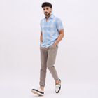 Men's Grey Slim Fit Jogger Trousers, Light Grey, small image number null