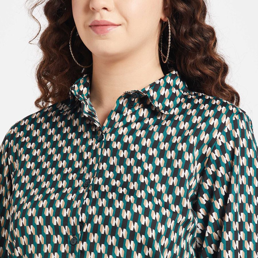 All Over Print Shirt, Dark Green, large image number null