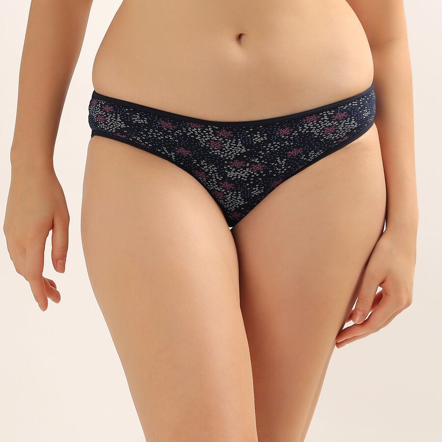 Ladies' 100% Cotton Panty , Navy Blue, large image number null