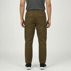 Men's Olive Green Slim Fit Casual Trousers, Olive, small