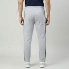 Men's Light Grey Regular Fit Track Pants, मिश्रित हल्का ग्रे, small