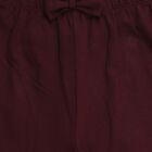 Girls' Wine Slim Fit Solid Elasticated Waist Legging, वाइन, small