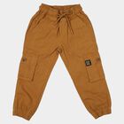 Boys' Tan Regular Fit Cargo Trousers, Khaki, small
