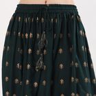 Women's Deep Forest Green Printed Maxi Lehenga Skirt, गहरा हरा, small image number null