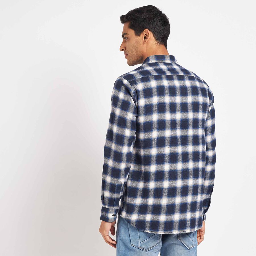 Checks Casual Shirt, Dark Blue, large image number null