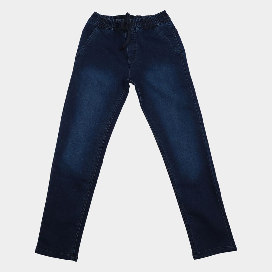 Boys' Jeans, मध्यम नीला, large