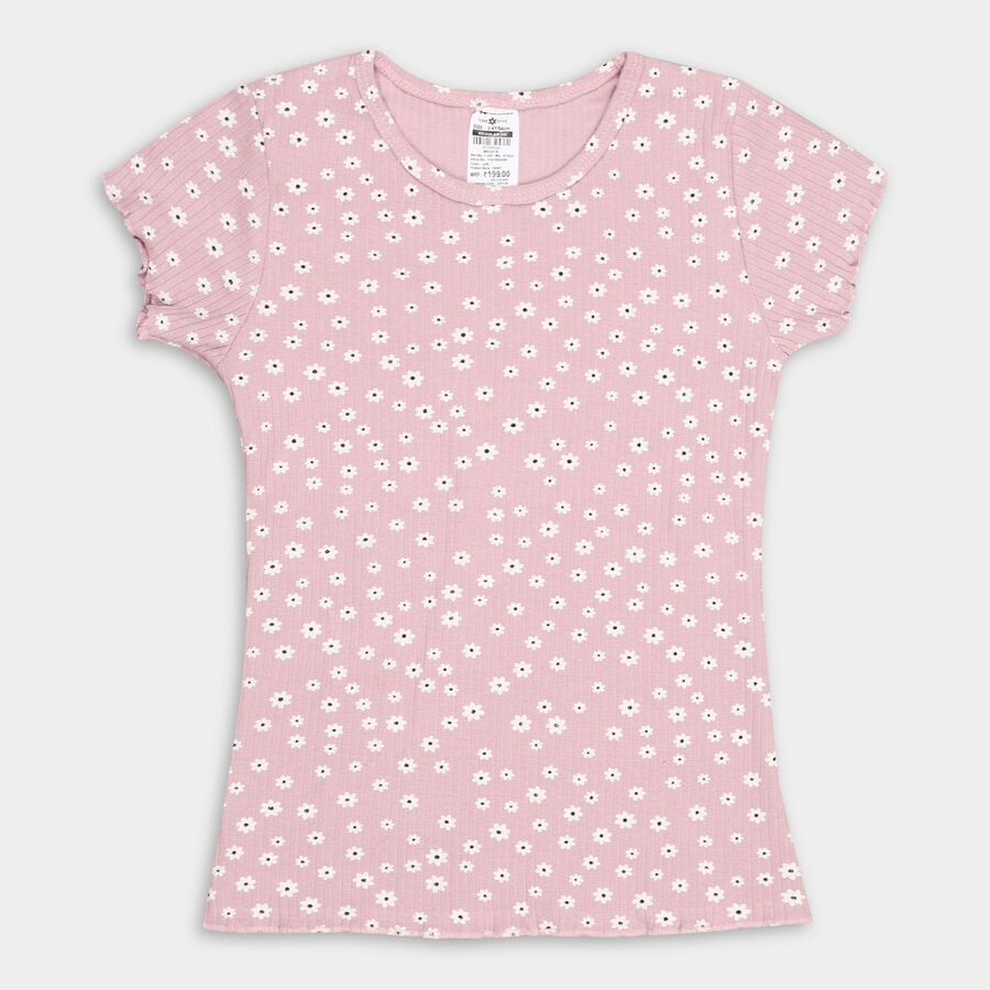 Girl's T-Shirt, हल्का गुलाबी, large image number null