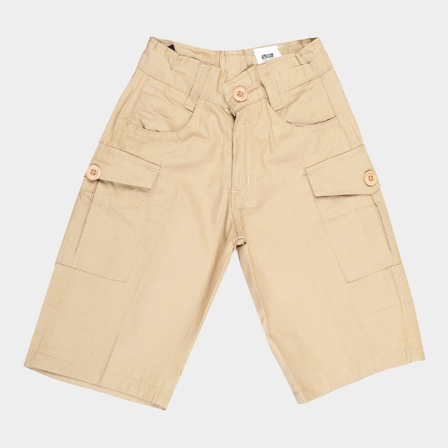 Boys Cotton Solid Jamaican, गहरा पीला, large image number null