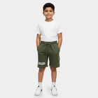 Boys' Olive Regular Fit Drawstring Bermuda Shorts, Olive, small