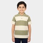 Boys Green Round Neck Casual Boys T-Shirt, हल्का हरा, small