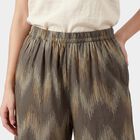 Women's Dark Grey Regular Fit Printed Palazzos, गहरा ग्रे, small