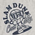 Boys Light Grey Crew Neck Graphic Sweatshirt, Ecru Melange, small