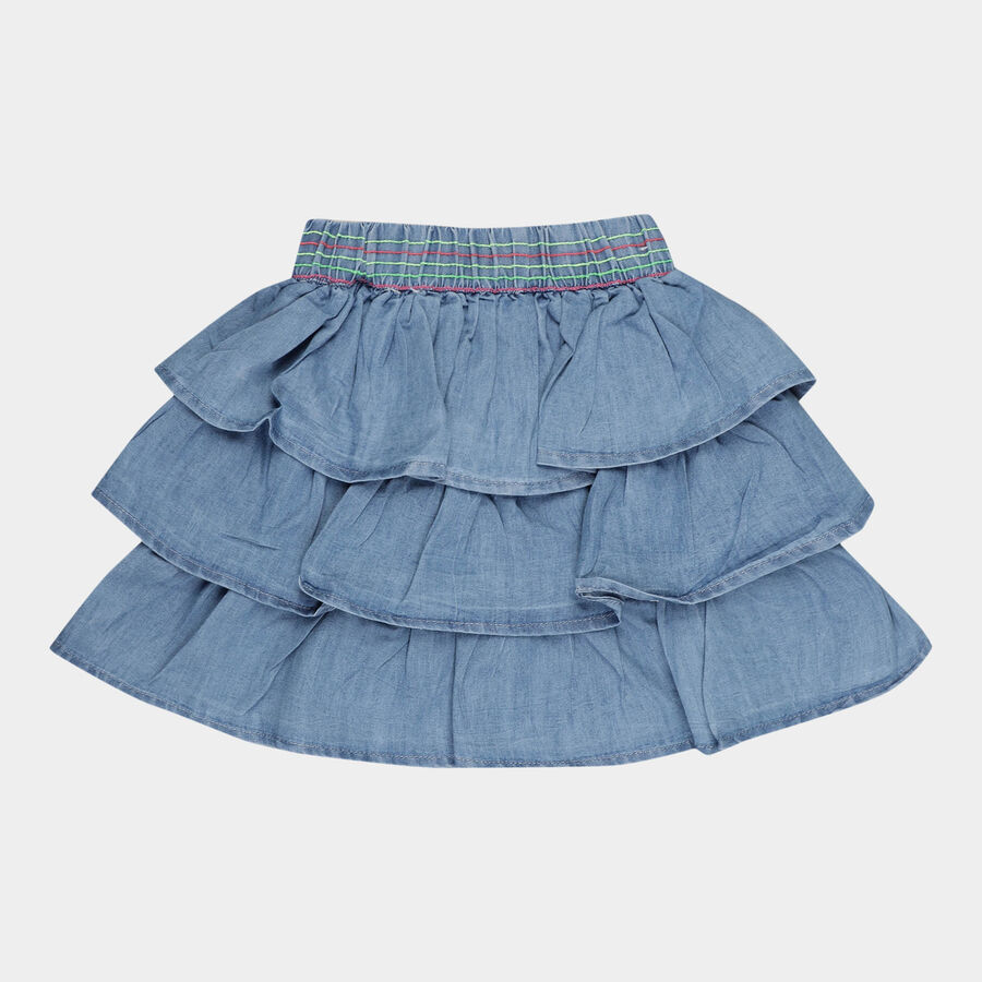 Girls Skirt, Mid Blue, large image number null