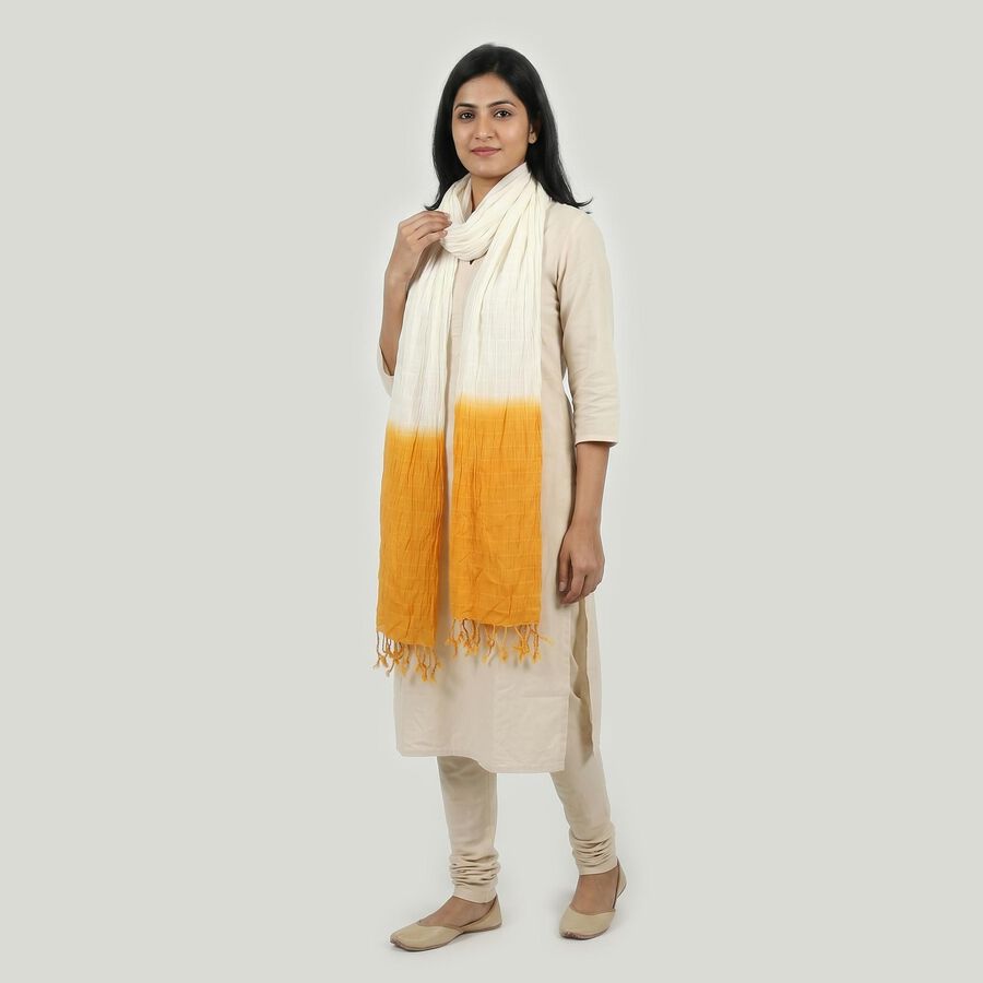 Women's Mustard Printed Dupatta, Mustard, large