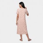 Women Off White Round Neck A-Line Nighty, ऑफ व्हाइट, small