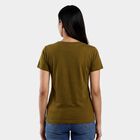 Ladies' Round Neck T-Shirt, ओलिव, small
