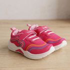 Girls Pink Velcro Strap Sneakers, Pink, small