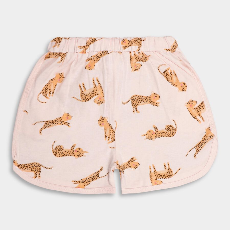 Girls' Light Pink Pull-Up Shorts, Light Pink, large image number null