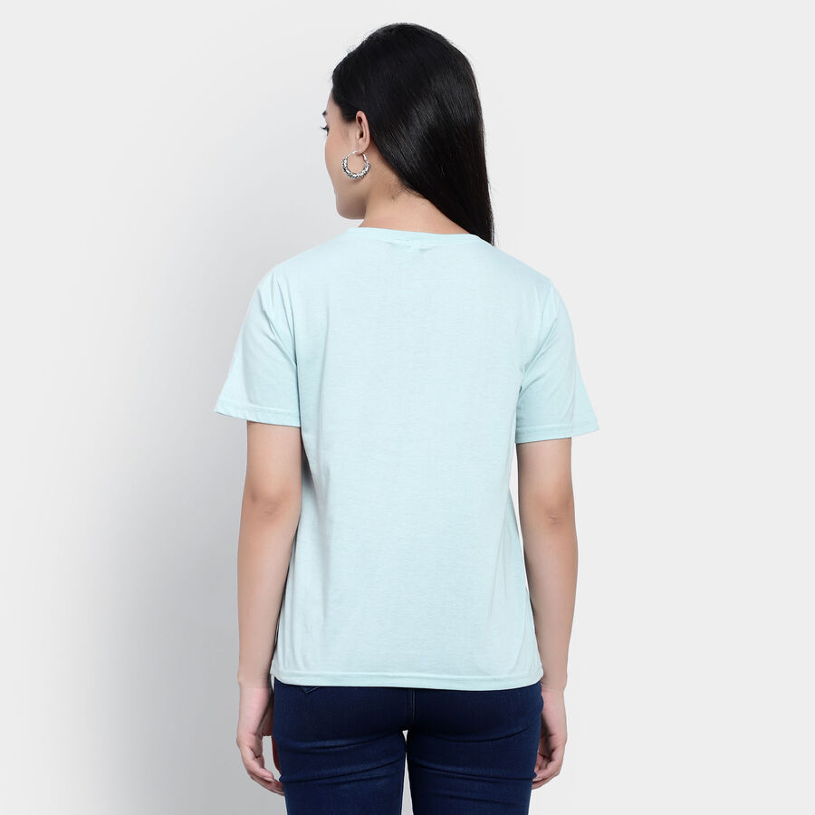 Round Neck T-Shirt, हल्का हरा, large image number null