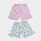 Infant Girls' Multicolour Regular Fit Ruffle Hem Half Pant, Lilac, small