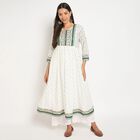 Ladies' 100% Cotton Ethnic Set, Dark Green, small image number null