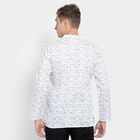 Printed Mandarin Collar Kurta, White, small image number null