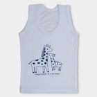Infants' 100% Cotton Vest , Light Blue, small