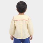 Infants Yellow Cotton Peter Pan Collar Shirt, पीला, small